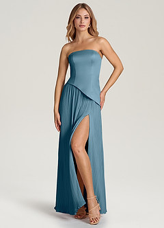 Azazie Tierney Bridesmaid Dresses Bermuda A-Line Strapless Chiffon Convertible Dress image6