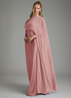 Azazie Nova Bridesmaid Dresses Dusty Rose Sheath Strapless Stretch Satin Convertible Dress image5