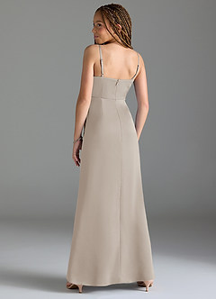 Azazie Maci Junior Klä av Sjöjungfru i Stretch Satin Plisserad image5