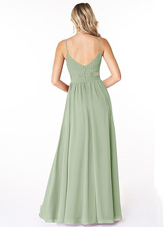 Azazie Elsy Bridesmaid Dresses A-Line Lace Chiffon Floor-Length Dress image2