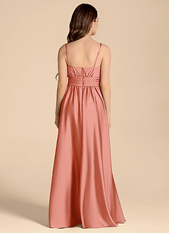 Azazie Catalina Junior Klä av A-Line i Stretch Satin Älskling Halsringning image2