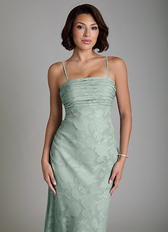 Azazie Saylor Vestidos de damas de honor Vestido Agave de Devorado Floral de Corte Sirena Convertible con Palabra de honor image3