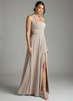 Azazie Tamira Suknie dla druhen Linia A Pofałdowany Szyfon Do ziemi Sukienka image7