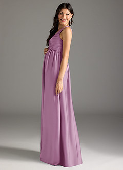Azazie Yetta Brautjungfernkleider für Schwangere A-Linie Plissee Stretch-Satin Bodenlänge Kleid image4