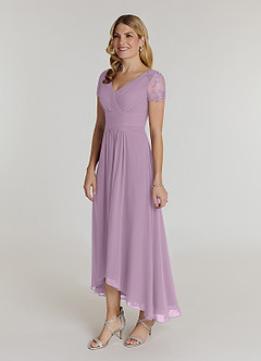 Azazie Thais Mother of the Bride Dresses Wisteria A-Line Lace Chiffon Dress image3