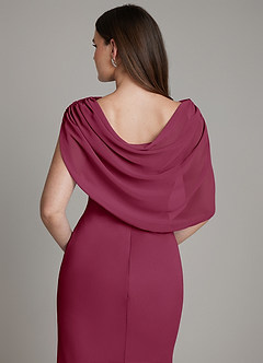 Azazie Hadley Robes de demoiselle d'honneur Robe Sirène en Mousseline de soie Plissée Mûre image7