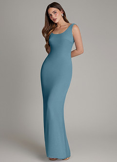 Azazie Hadley Bridesmaid Dresses Bermuda Mermaid Pleated Chiffon Dress image3
