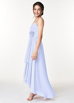Azazie Catalina Junior Lavender A-Line Ruched Chiffon Dress image5