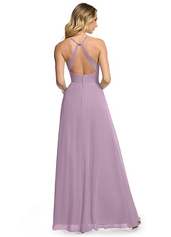 Azazie Davis Bridesmaid Dresses Wisteria A-Line V-Neck Chiffon Dress image5