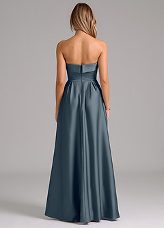 Azazie Lucienne Bridesmaid Dresses Twilight A-Line Strapless Stretch Satin Convertible Dress image7