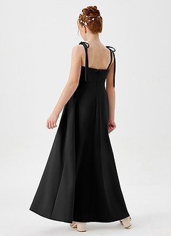 Azazie Rosey Junior Black A-Line Sweetheart Neckline Stretch Crepe Dress image6