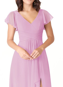 Azazie Omari Bridesmaid Dresses Candy Pink A-Line Chiffon Dress image5