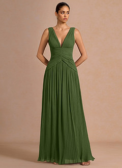 Maxi jurk Lupita Olijf image4
