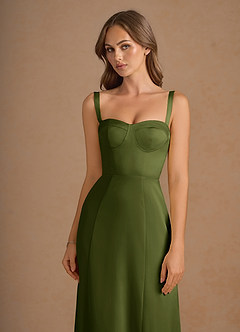 Vestido Verde Oliva Largo Amaris image6