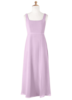 Azazie Renee Junior Frosted Lilac A-Line Side Slit Chiffon Dress image5
