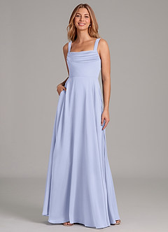 Azazie Shaude Bridesmaid Dresses Lavender A-Line Pleated Chiffon Dress image3