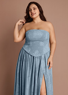 Robe Longue Bleu Poudre Isaura image11