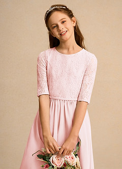 Azazie Pippin Junior Formal Flower Girl Klänningar Klä A-Line i Spets image5