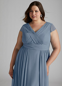 Azazie Organa Brautjungfernkleider A-Linie Plissee Chiffon Kleid Zwielichtviolett image11