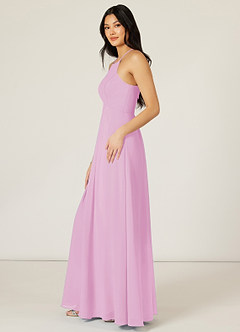 Azazie Sarah Brautjungfernkleider Empire Plissee Chiffon Kleid Bonbonrosa image3