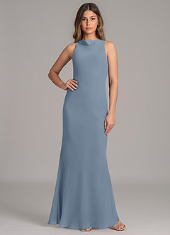 Azazie Allettie At-home Try On Dresses Burgundy Mermaid Chiffon Dress image1