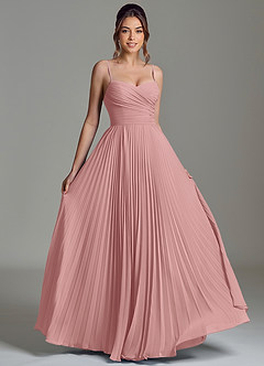 Azazie Catie Bridesmaid Dresses Dusty Rose A-Line Sweetheart Neckline Chiffon Dress image3