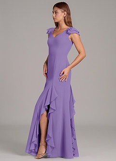 Azazie Nessa Bridesmaid Dresses Tahiti A-Line Chiffon Dress image5
