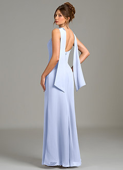 Azazie Cassiana Bridesmaid Dresses Ice Mermaid Pleated Chiffon Dress image2