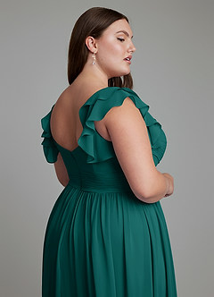 Azazie Anaya Bridesmaid Dresses Peacock A-Line Sweetheart Neckline Chiffon Dress image15