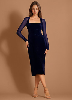 Morwenna Navy Midi Dress image1
