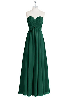 Azazie Yazmin Bridesmaid Dresses Emerald A-Line Sweetheart Neckline Chiffon Convertible Dress image8