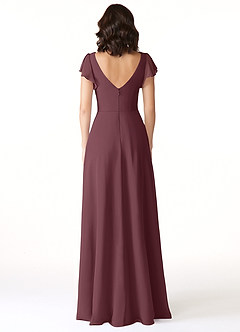 Azazie Omari Bridesmaid Dresses Sangria A-Line Chiffon Dress image2