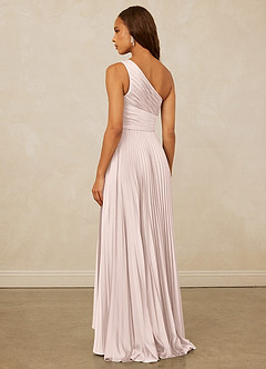 Christian Siriano Bridal for Azazie 1008 Bridesmaid Dresses Blushing Pink A-Line One Shoulder Stretch Satin Dress image2
