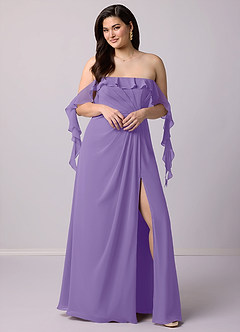 Barbie ♥ Azazie Bridesmaid Dresses Tahiti A-Line Off the Shoulder Chiffon Convertible Dress image10