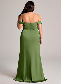 Azazie Johana Bridesmaid Dresses Juniper Mermaid Off the Shoulder Stretch Satin Convertible Dress image11