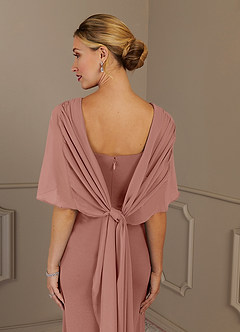 Azazie Dion Mother of the Bride Mekot Vaippa Scoop Stretch Crepe Lattian pituus Pukeutua image7