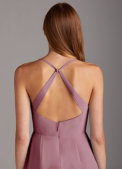 Azazie Manila Brautjungfernkleider Etui V-Hals Chiffon Kleid Vintage Mauve image5