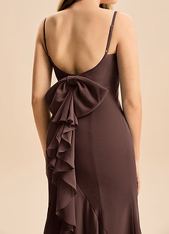 Azazie Lioren Junior Ganache Mermaid Bow Chiffon Dress image6
