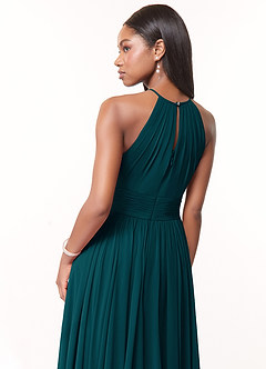 Azazie Cherish Brautjungfernkleider A-Linie Plissee Chiffon Kleid Kiefer image5