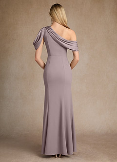 Azazie Paris Mother of the Bride Dresses Vintage Mauve Mermaid Pleated Stretch Crepe Dress image3