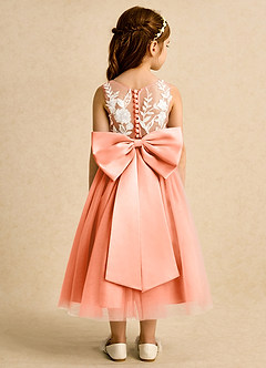 Azazie Sundae Flower Girl Dresses Sunset Ball-Gown Lace Dress image2