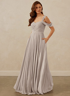 Christian Siriano Bridal for Azazie 1013 Bridesmaid Dresses Frost A-Line Off the Shoulder Chiffon Dress image1