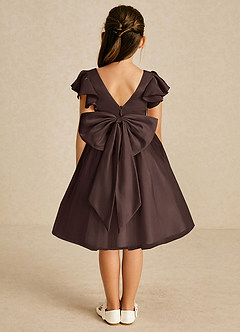 Azazie Kaeya Flower Girl Dresses Ganache A-Line Bow Tulle Dress image1