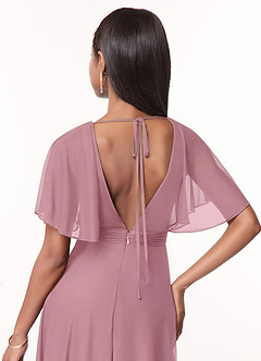 Azazie Tinsley Brautjungfernkleider A-Linie Plissee Gittergewebe Kleid Vintage Mauve image4