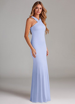 Azazie Doretta Brautjungfernkleider Meerjungfrau-Linie Plissee Chiffon Kleid Lavendel image4