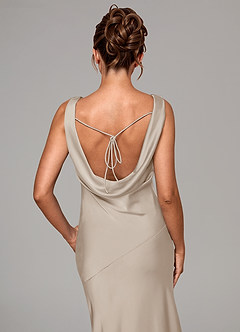 Azazie Rylina Bridesmaid Dresses Frost Mermaid Stretch Satin Dress image2