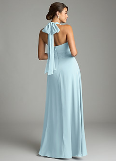 Azazie Tamira Robes de demoiselle d'honneur Robe Trapèze Convertible en Mousseline de soie Plissé Bleu Nuage image8