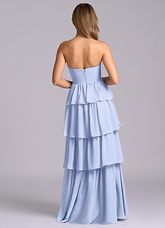 Azazie Faye Bridesmaid Dresses Ice A-Line Sweetheart Neckline Chiffon Dress image7