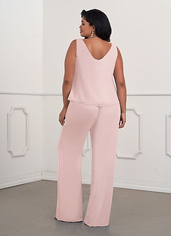 Azazie Maura Mother of the Bride Dresses Blushing Pink Jumpsuit/Pantsuit Sequins Chiffon Dress image12