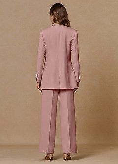 front Rowan Dusty Rose Refined Weave Performance 2-Piece Suit